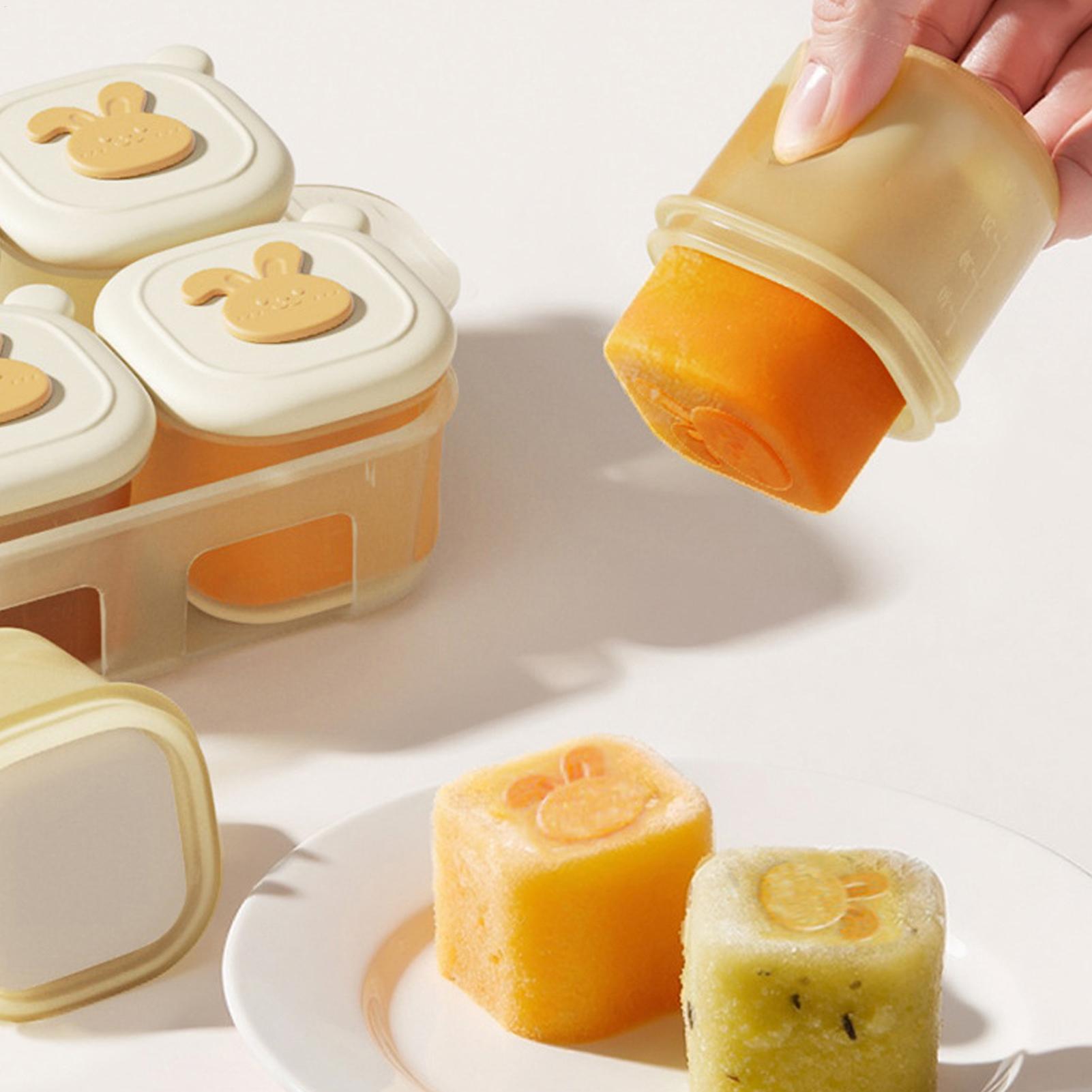 Baby Food Home - Kubusvormige diepvriesbak voor kinderen, yoghurtbakje, voedselcontainer
