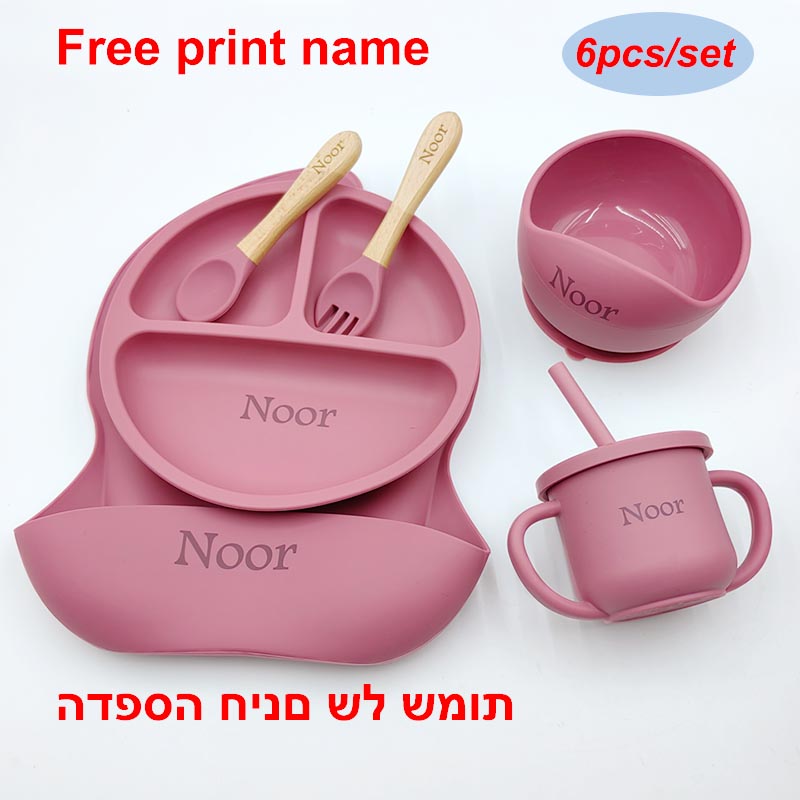 Baby Food Menu - 6 Stuks Siliconen Servies Voor Kinderen