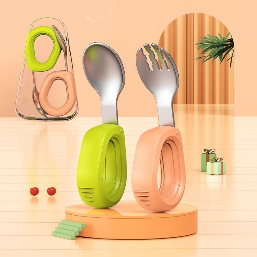 Self Feed Spoon - Siliconen handvat Baby siliconen lepel Set