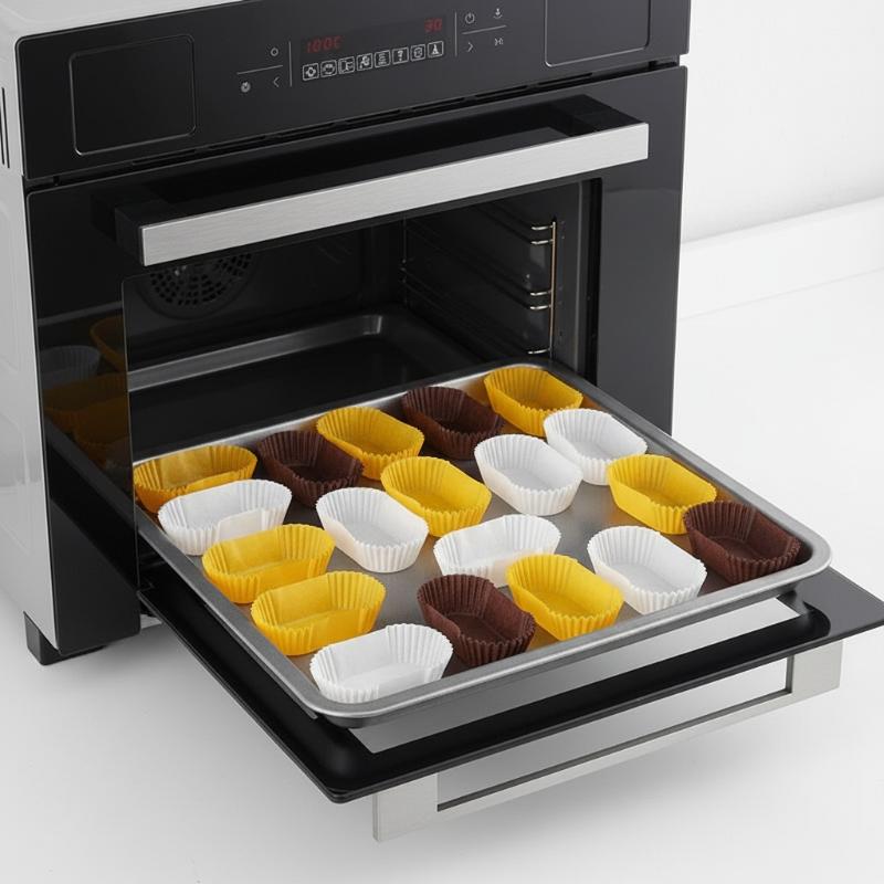 Baby Food Catering - 1000 stuks broodvormpjes van papier, bakvormpjes,