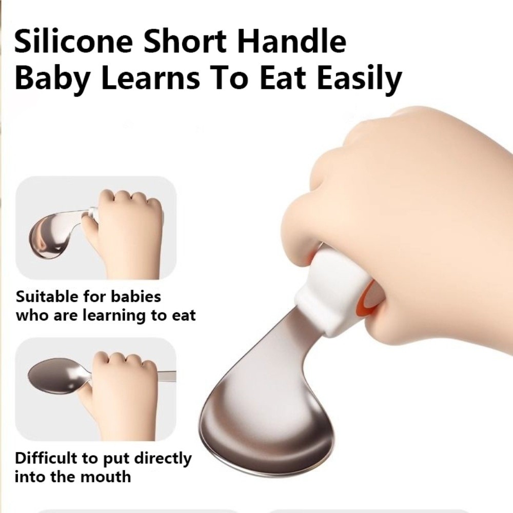 Self Feed Spoon - Siliconen babyvork en lepelset Zelfvoeding met
