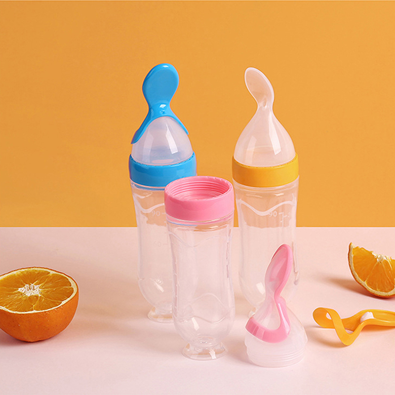 Self Feed Spoon - Knijpen Zuigfles Siliconen Pasgeboren Baby Training