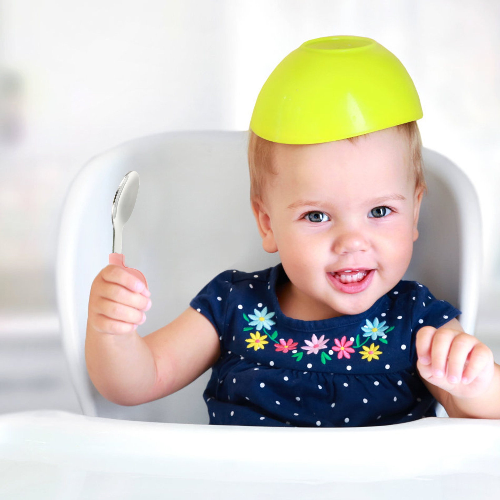 Baby Food Utensils Set - 2-delige baby-eetgerei-set van roestvrij staal en