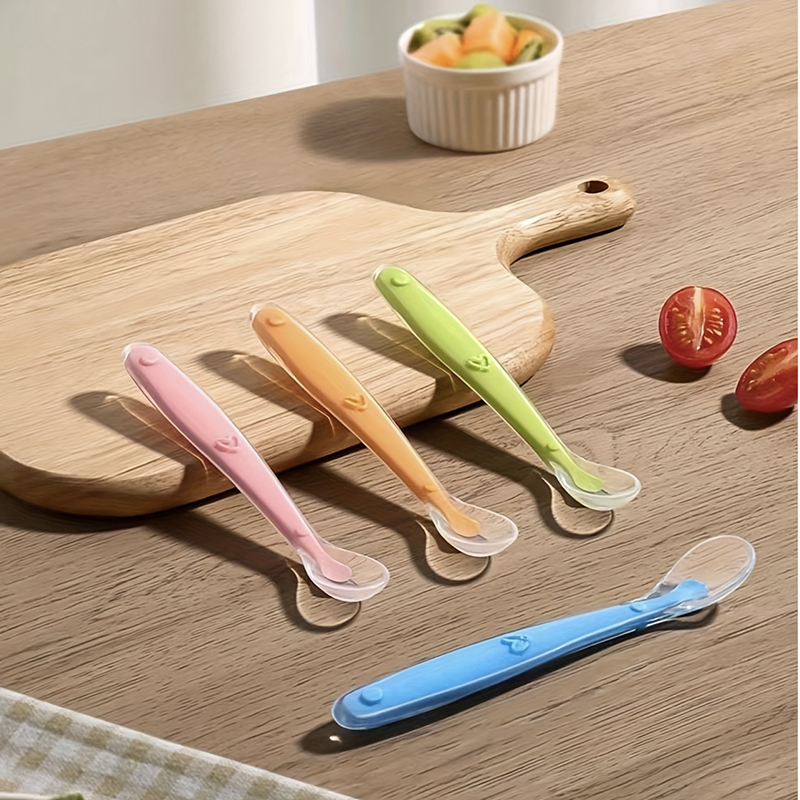 Self Feed Spoon - 1/2 stuks zachte siliconen lepel voor