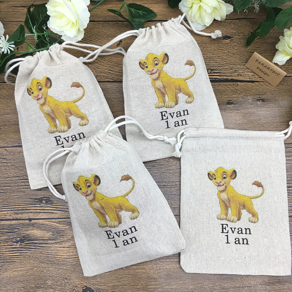 Baby Food Bag - 20Pcs Personaliseer Elke Cartoon Leeuw Verjaardagscadeau