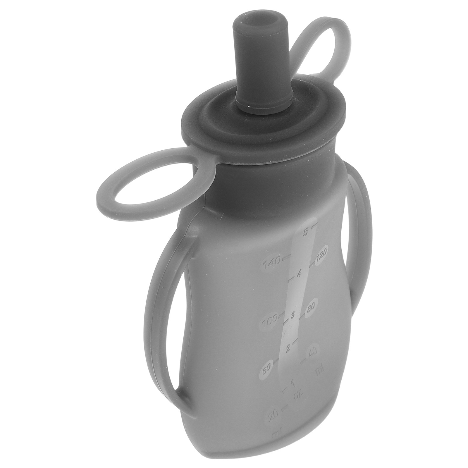 Baby Food Reusable Pouches - Siliconen babyvoedingzakjes, herbruikbaar, grijs, voor zelfgemaakte