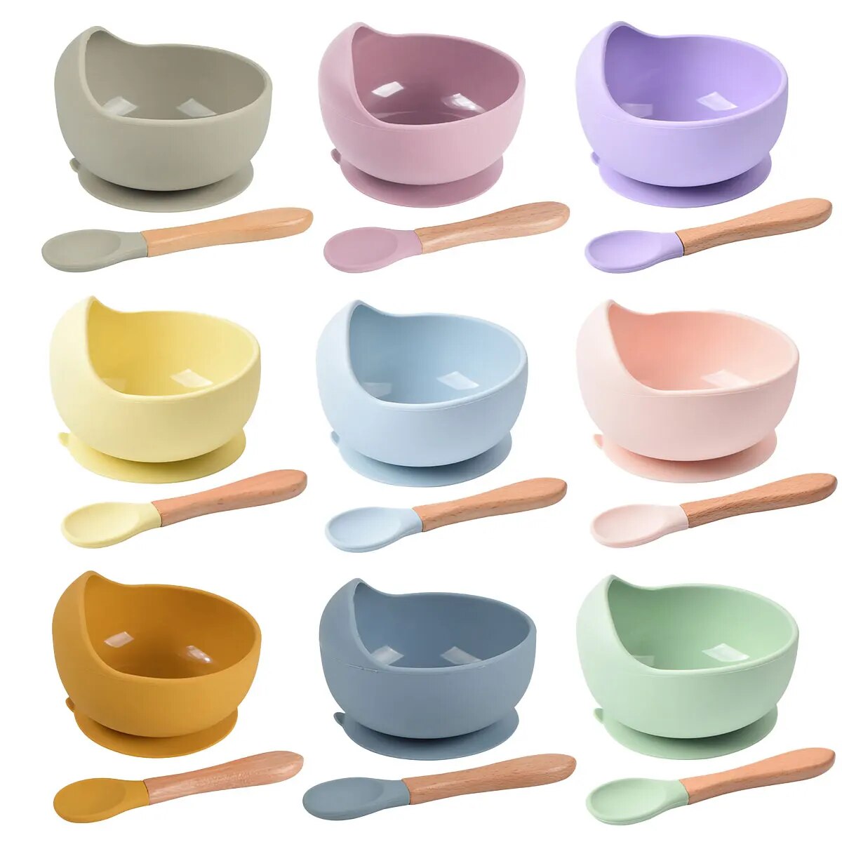 Baby Food Menu - 2 Stuks Siliconen Baby Voeding Kom