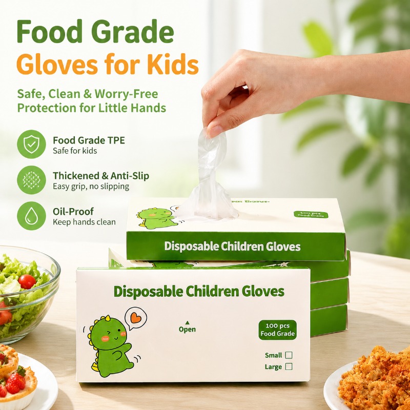 Baby Food Catering - Wegwerp TPE voedselveilige handschoenen voor kinderen,