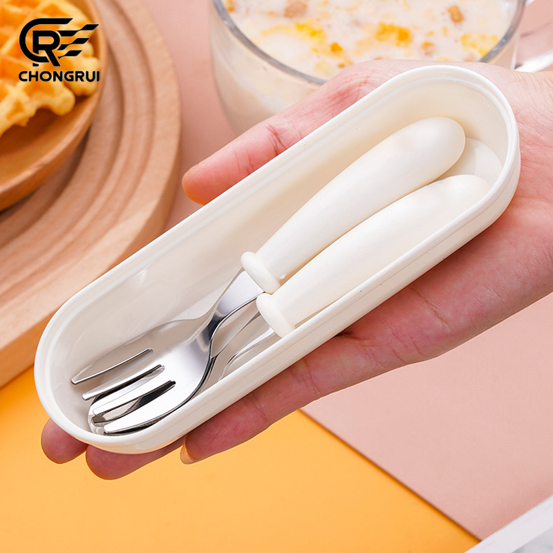 Baby Food Utensils Set - Peutertraining Voedingslepel Vork 304 Roestvrij staal