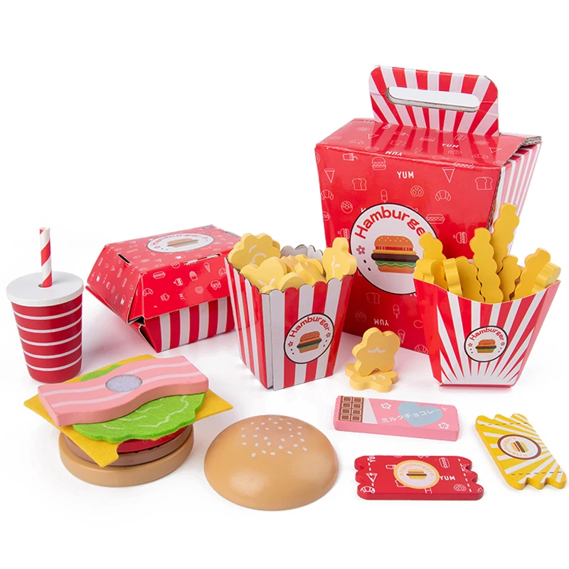Dry Food Baby - Montessori Houten Babyspeelgoed Keuken Burger Set