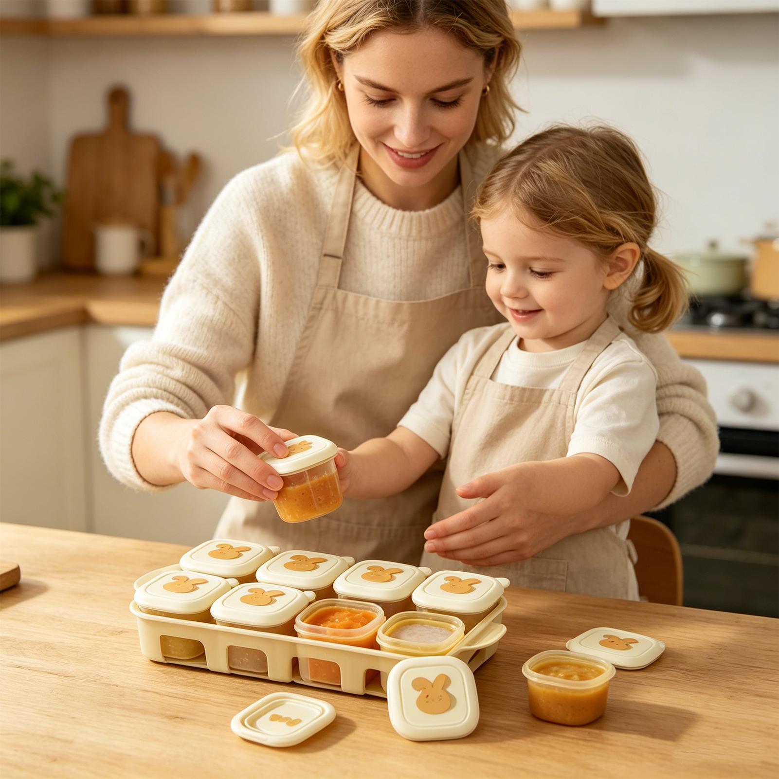 Kubusvormige diepvriesbak voor - Baby Food Home recensie en prijs