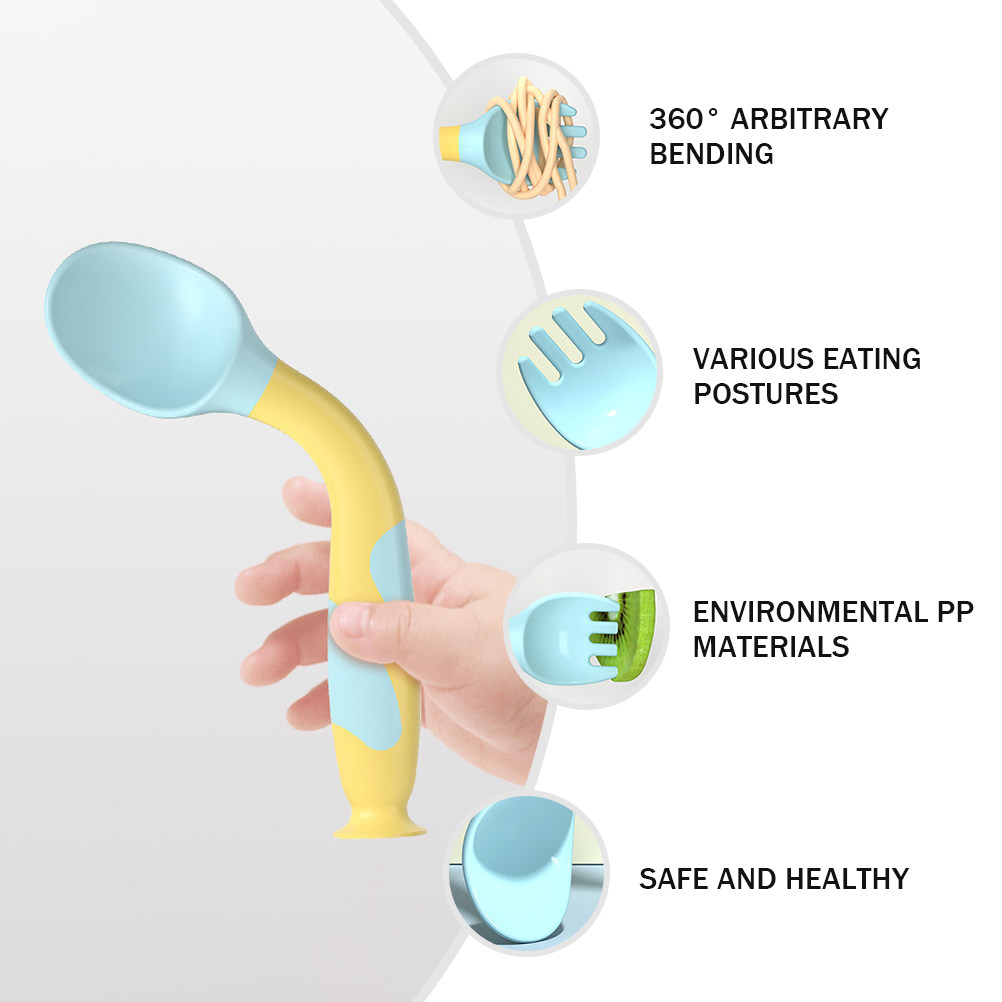 1Set Baby Vork Lepel Hulpvoeds - Baby Food Utensils Set recensie en prijs