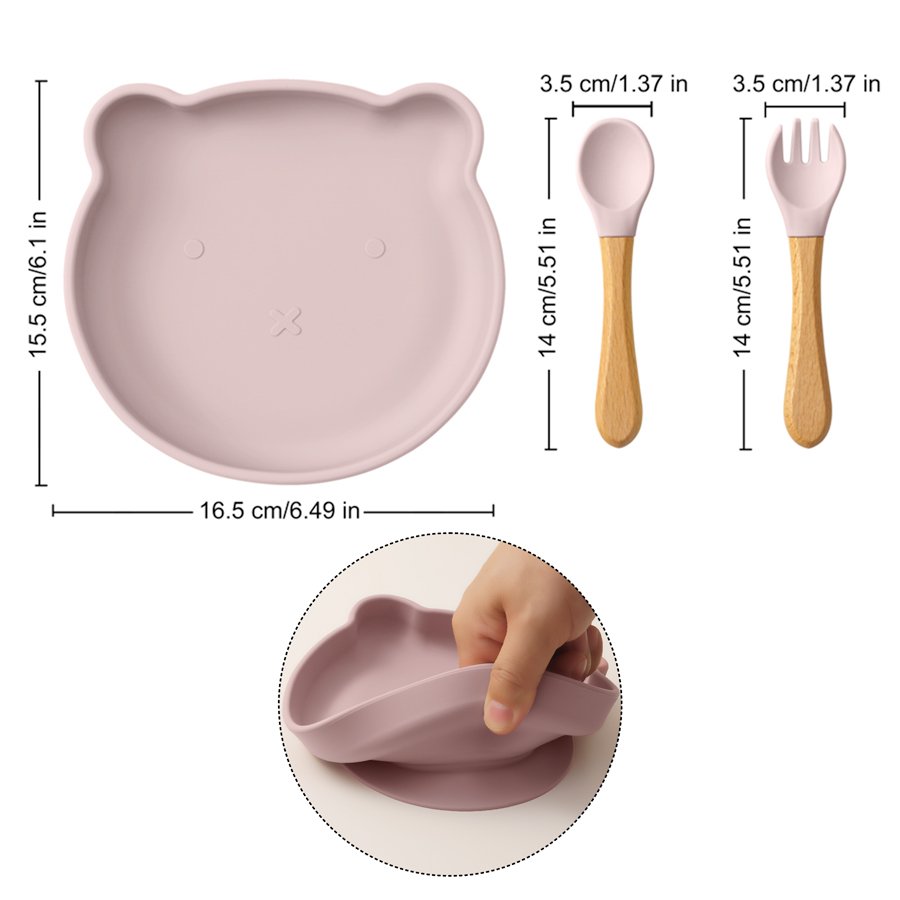 Kleur Kids 3PCS Cartoon Beer S - Self Feed Spoon recensie en prijs