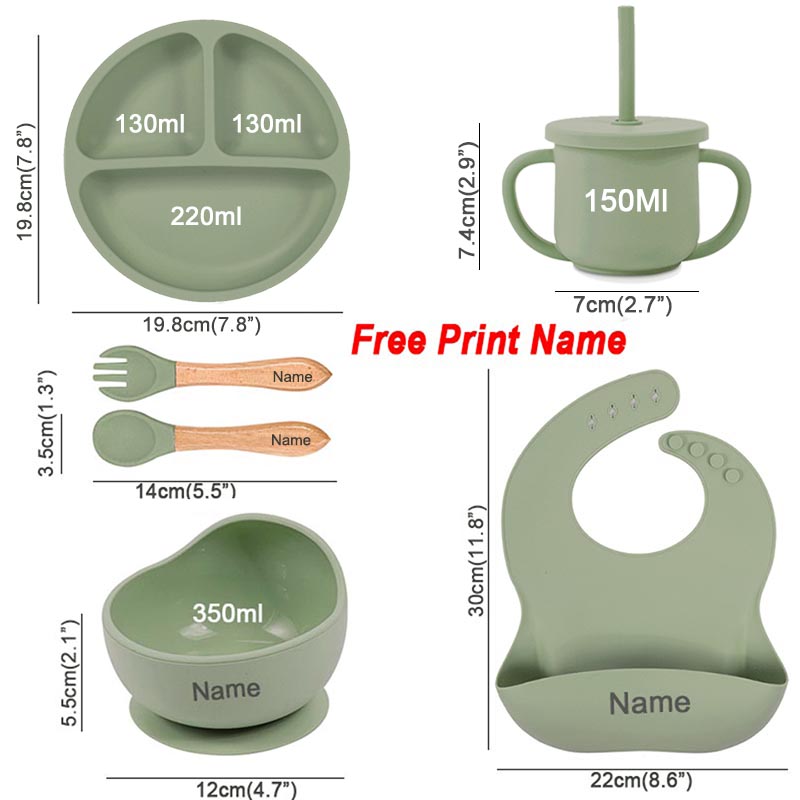 6 Stuks Siliconen Servies Voor - Baby Food Menu recensie en prijs