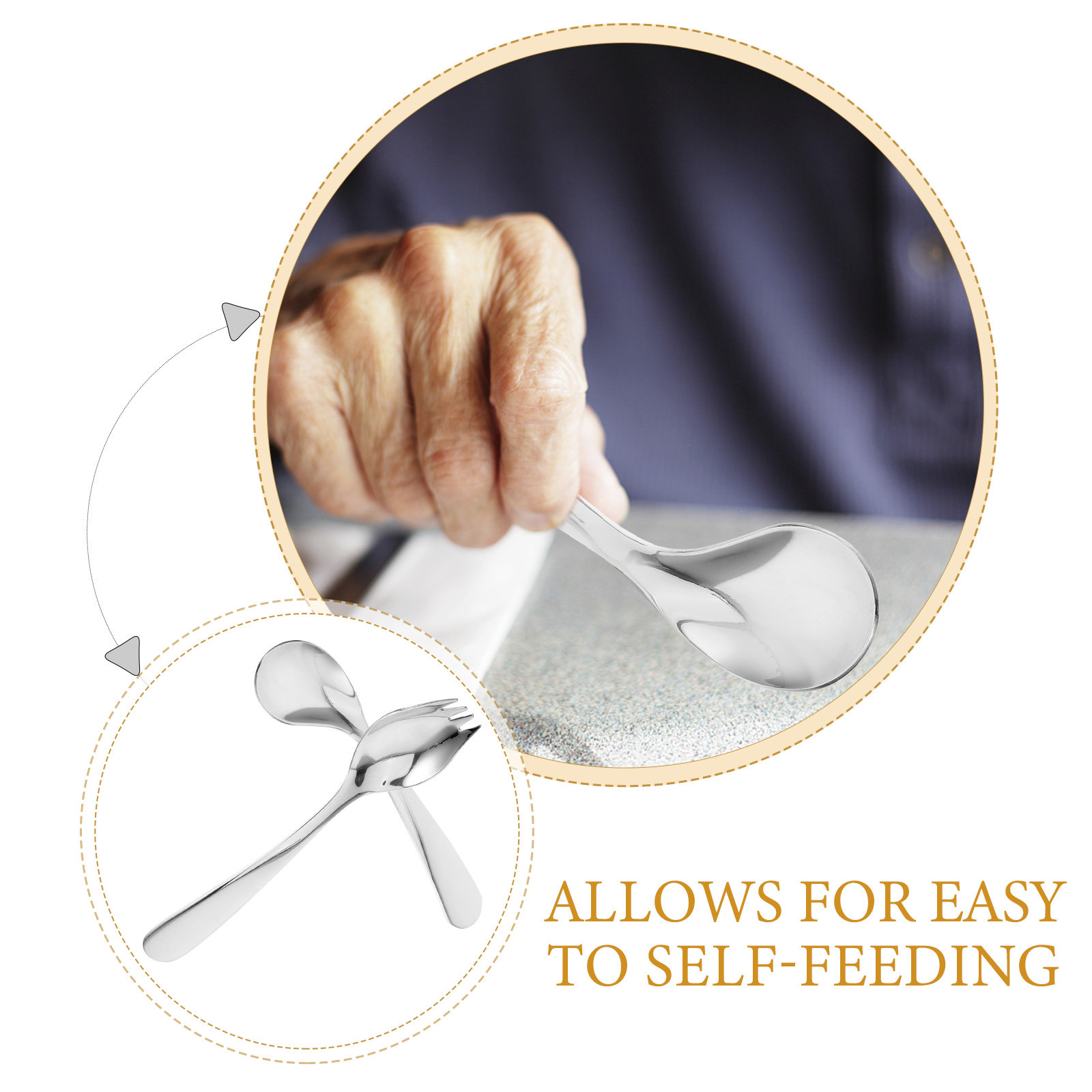 1Set Voeden Schuine Lepel Roes - Self Feed Spoon recensie en prijs