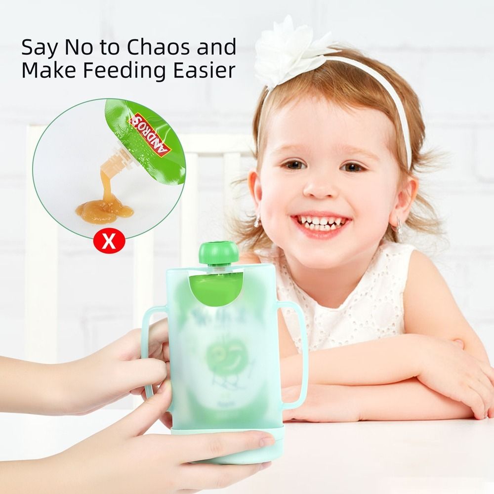 Draagbare plastic knijpzakhoud - Baby Food Reusable Pouches recensie en prijs