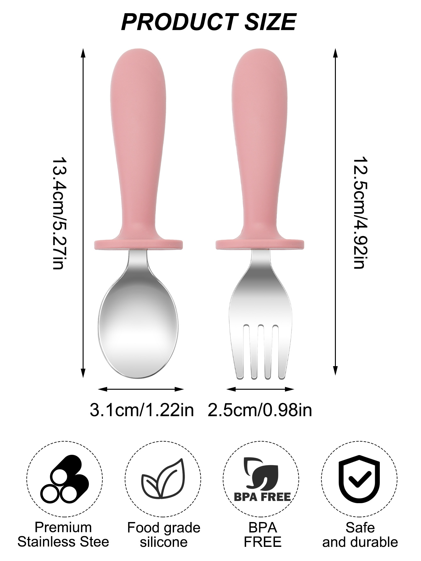 2 Stuks Rvs Vork Lepel Set Voo - Baby Food Utensils Set recensie en prijs
