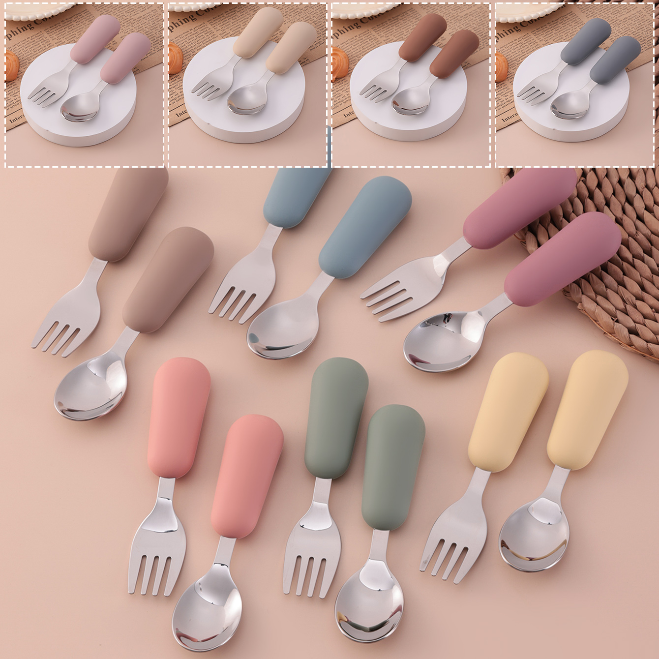 Kleur Kids 2 Stuks Roestvrij S - Baby Food Utensils Set recensie en prijs