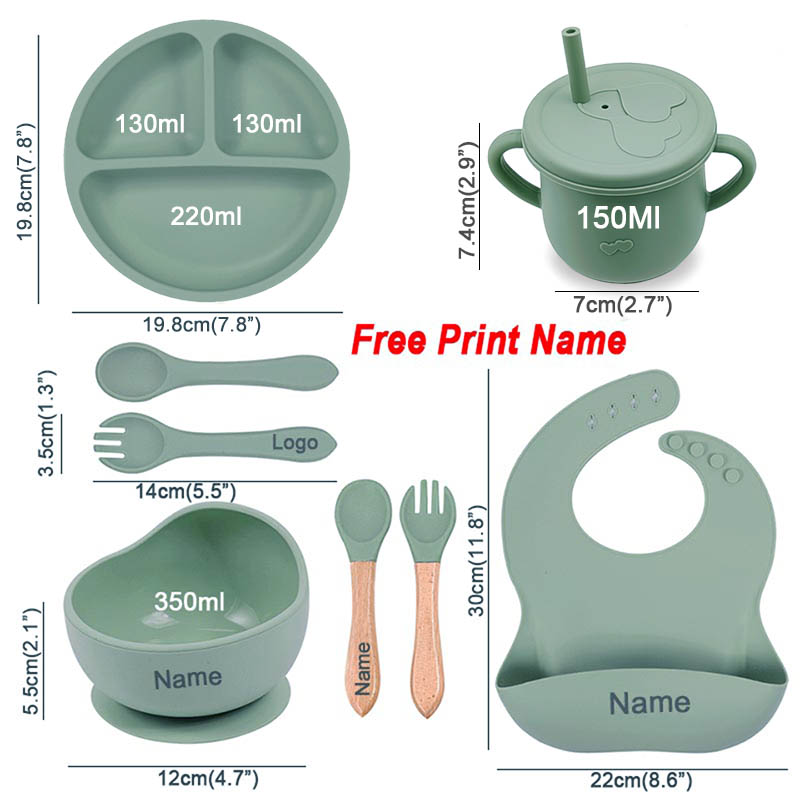 8-delige siliconen serviesset  - Baby Food Menu recensie en prijs