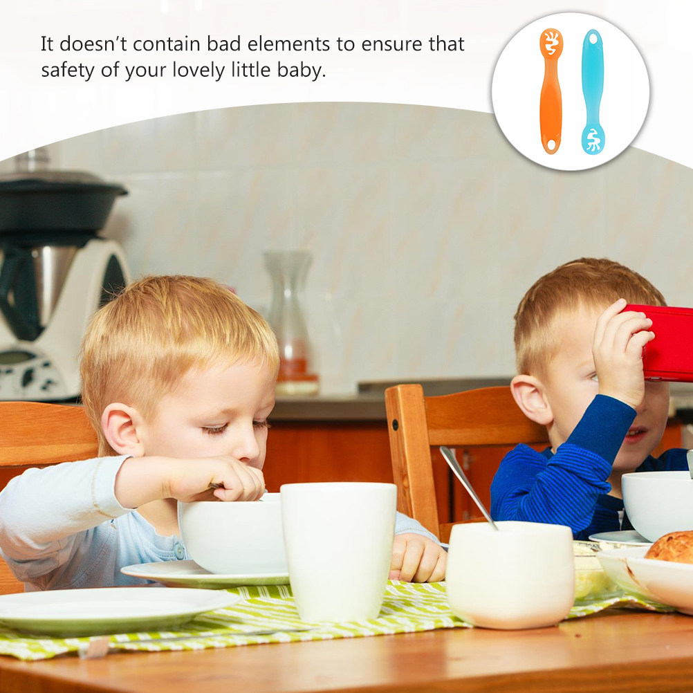 2-delige voedselveilige silico - Baby Food Utensils Set recensie en prijs