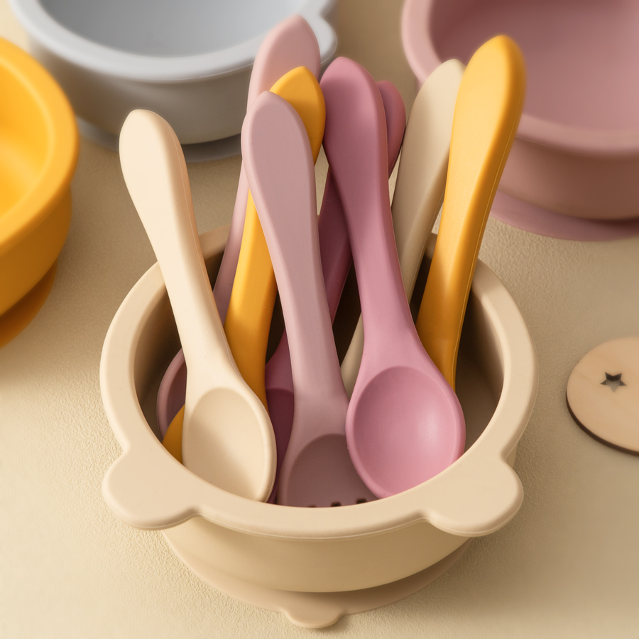 2 Stks/set Siliconen Baby Gebr - Baby Food Utensils Set recensie en prijs