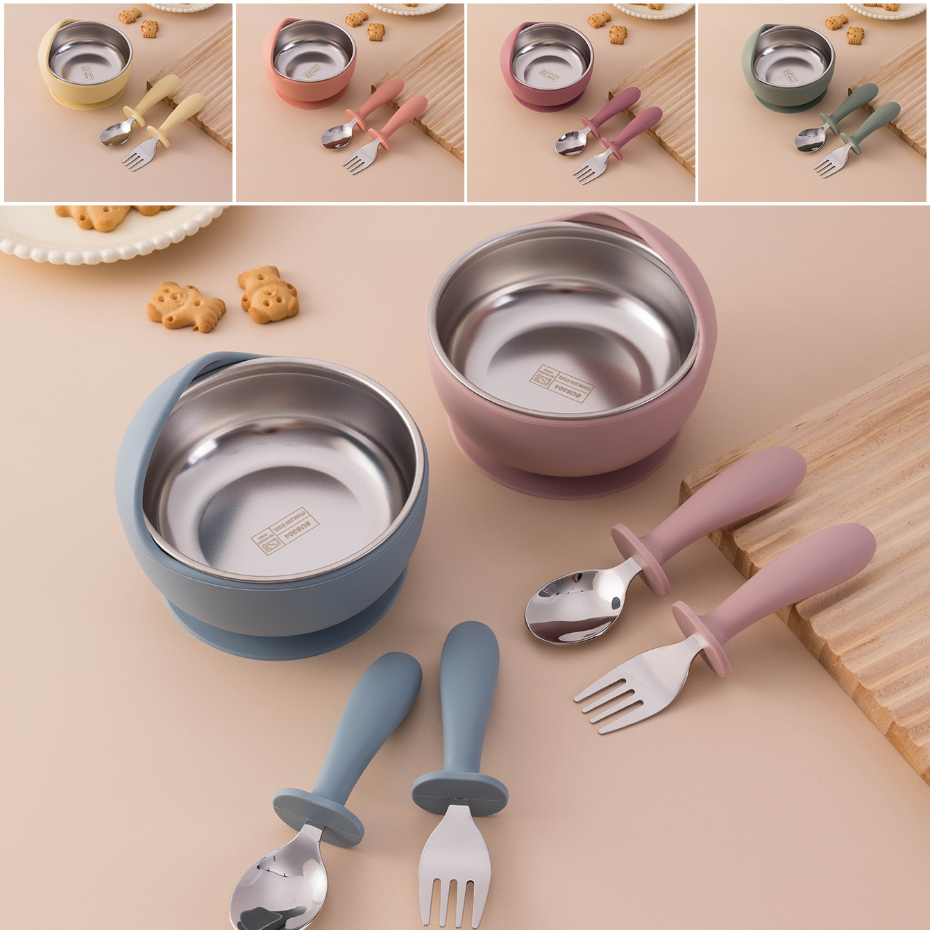 Kleur Kids 3PCS Rvs Siliconen  - Self Feed Spoon recensie en prijs
