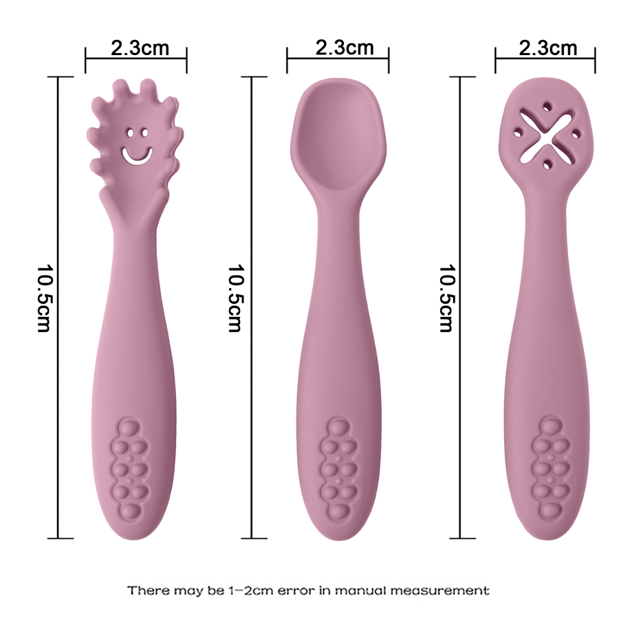 3PCS Siliconen Lepel Vork Voor - Baby Food Utensils Set recensie en prijs