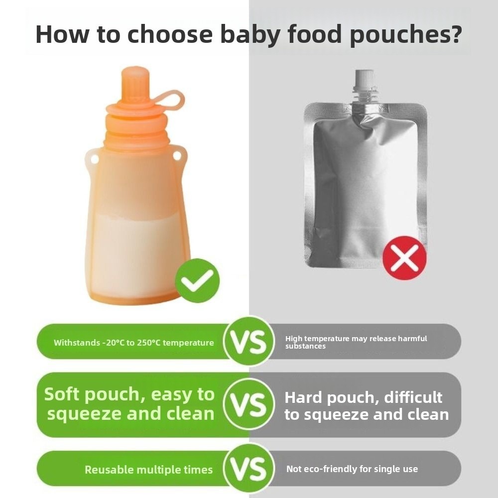 BPA Gratis Siliconen Babyvoedi - Baby Food Reusable Pouches recensie en prijs