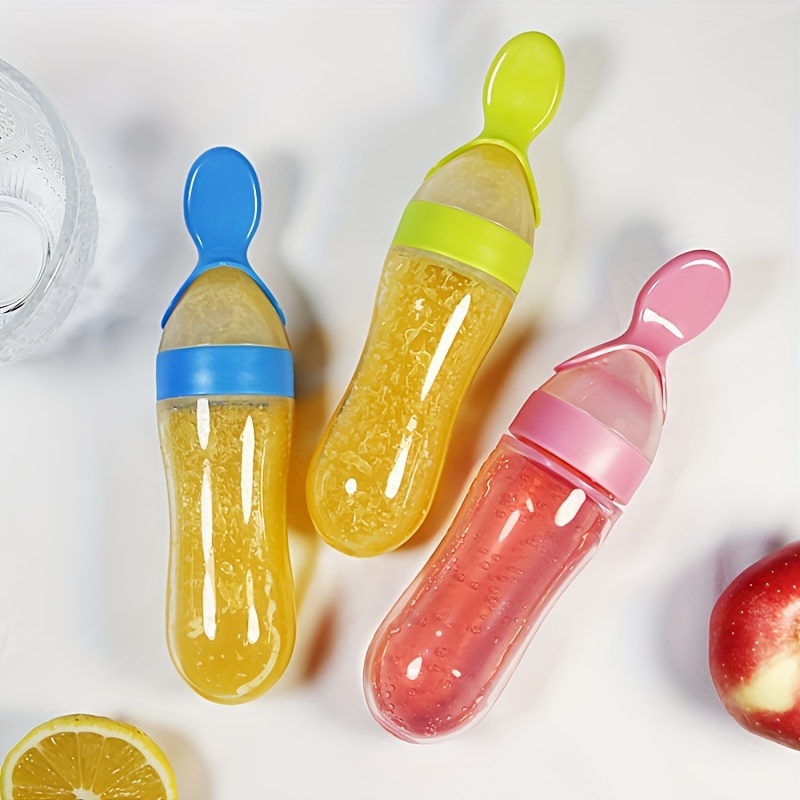 Siliconen babyfles met lepel,  - Self Feed Spoon recensie en prijs