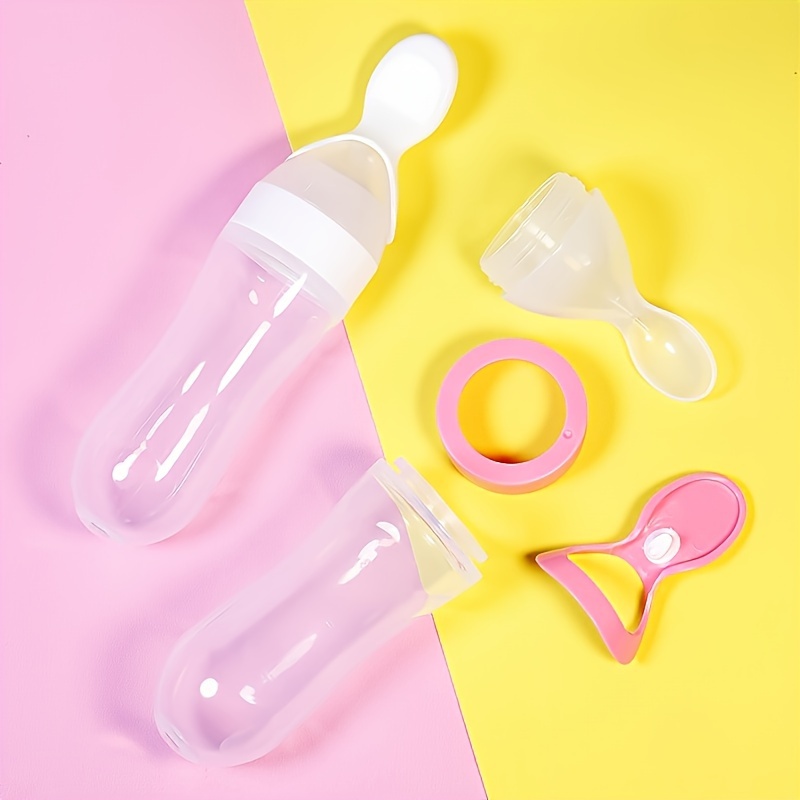 Siliconen babyfles met lepel,  - Self Feed Spoon recensie en prijs