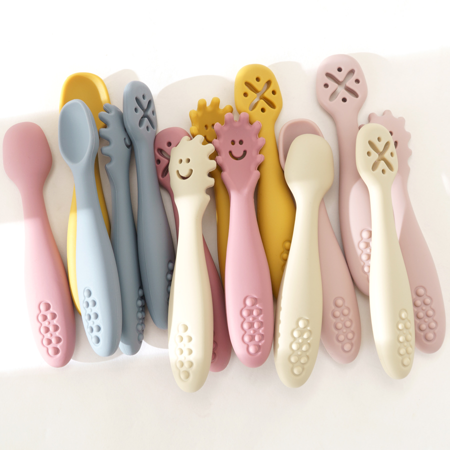 3PCS Siliconen Lepel Vork Voor - Baby Food Utensils Set recensie en prijs