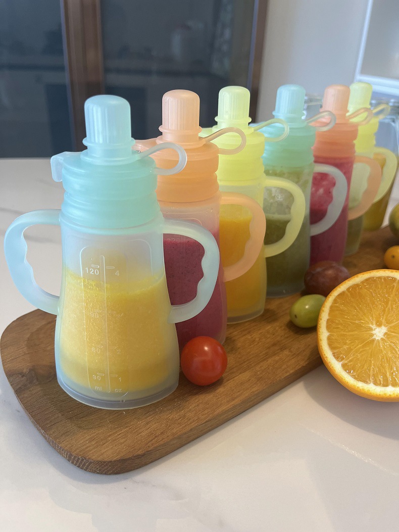 Nieuwe herbruikbare siliconen  - Baby Food Reusable Pouches recensie en prijs