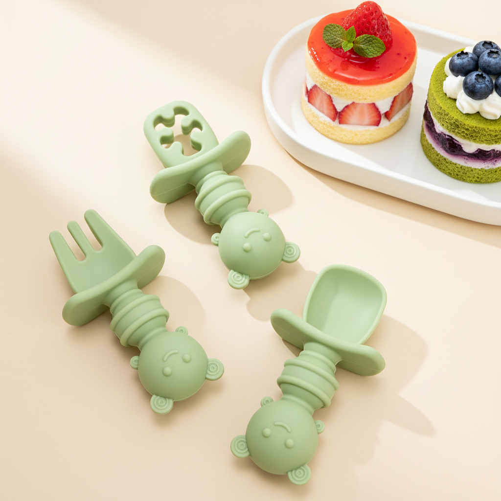 3-delige set met korte bijl-vo - Baby Food Utensils Set recensie en prijs