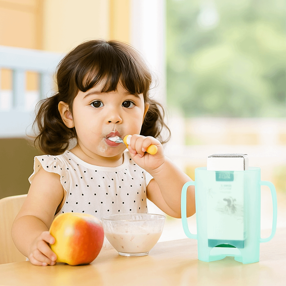 Plastic knijpzakhouder Knijpbe - Baby Food Reusable Pouches recensie en prijs